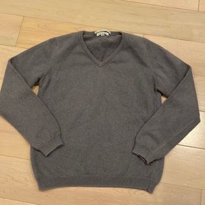 Les Petits Anges designer hand-knitted softest cashmere grey sweater